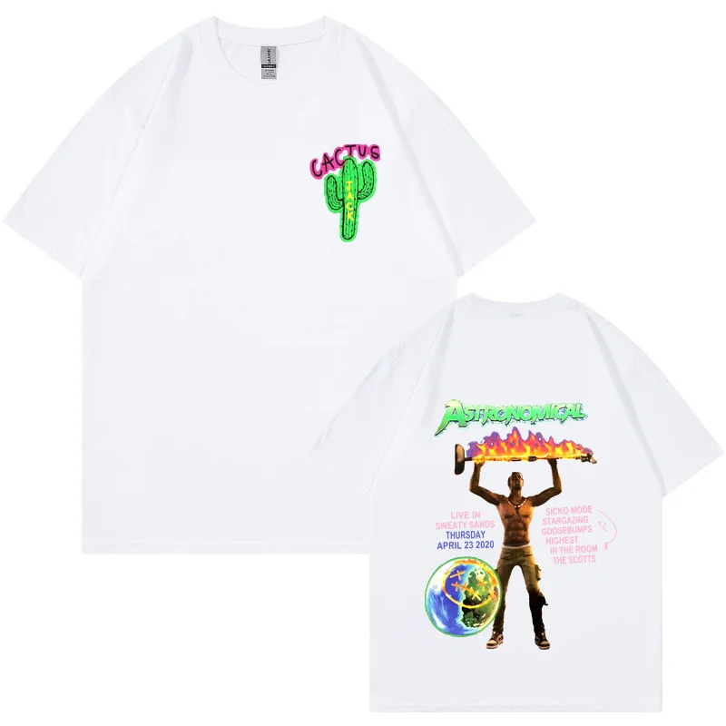 AstroWorld Tour Oversized T shirt men women1:1letter print T Shirts hip hop streetwear kanye west ASTROWORLD Tshirt