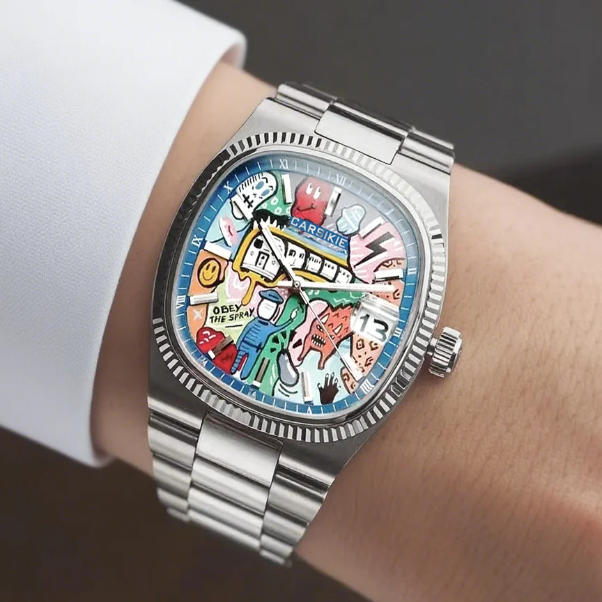 2025 New Men's Square Brand Genuine Luxury Gift High-end Stainless Steel Strap High-quality Waterproof Quartz Watch luminous