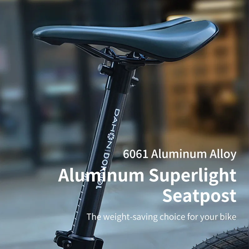 For DAHON Ultralight Road Mountain Bicycle Seat Tube 33.9mm 6061 Aluminum Alloy Bike Seatpost Surface CNC Veins Bike Accessorie