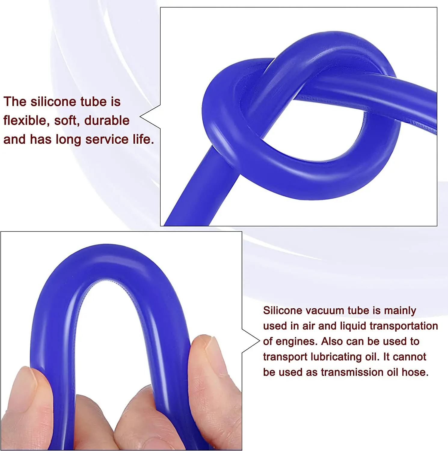10 ฟุต ID: 5/16 " / 8 มม. ท่อสูญญากาศซิลิโคนท่อเครื่องยนต์ Cooling Pipe สีฟ้า