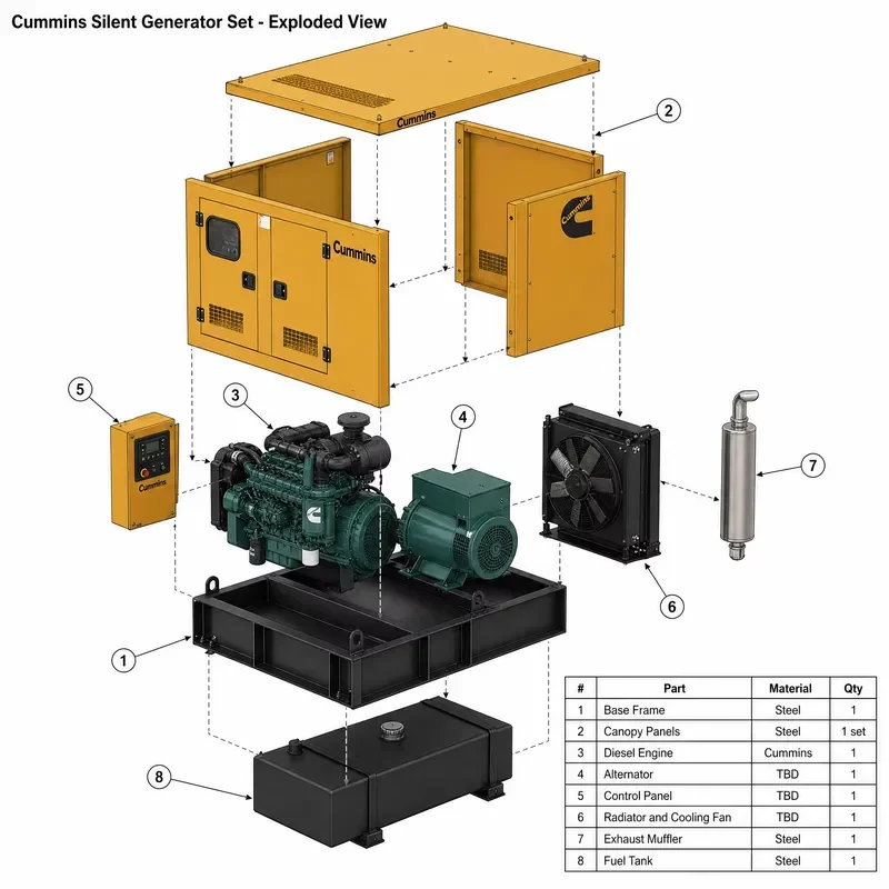 Silent 5kW 10kW Generator Electric Start Single Phase 220V 380V Industrial Backup Power Generator for Home Factory Use