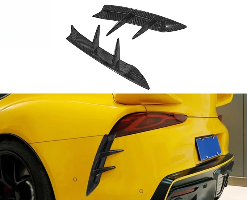 

Applicable To: Toyota SUPRA A90 A91 Carbon Fiber Rear Bar Air Knife Bull Demon King Vent Exterior Modification Accessories