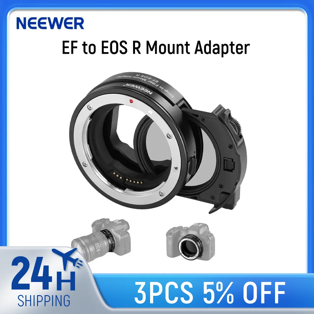 

NEEWER EF to EOS R Mount Adapter with Drop in CPL Filter, Autofocus Lens Converter Ring Compatible with Canon EF/EF-S Lens