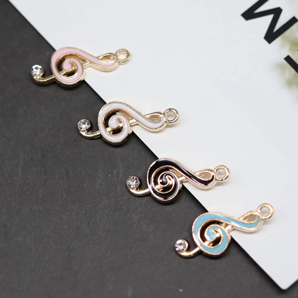 10 Pcs Music Symbol Pendant DIY Bracelet Notes Charms for Earring Decorative Guitar Useful Jewelry Making Alloy