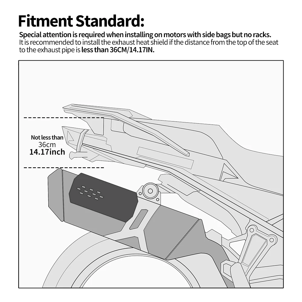 Rhinowalk Motorcycle Exhaust Pipe Protector 1 or 2 Pcs Motor Bag Heat Shield Cover Riding Guard Anti-scalding Cover Accessories - view 4