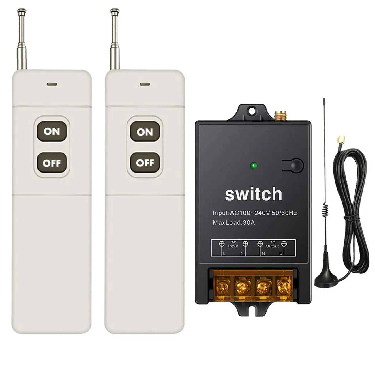 

220V 110V Remote Switch for High Power Water Pump Motor Lighting Electrical Equipment Max 1500m Long Range Remote Switch