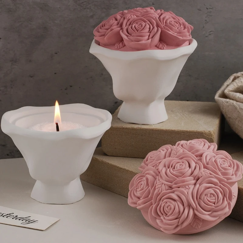 

Romantic Rose Bouquet Silicone Mold, DIY Epoxy Resin Casting, Flower Preservation Preserve, Wedding Jewelry Storage Box, Gift