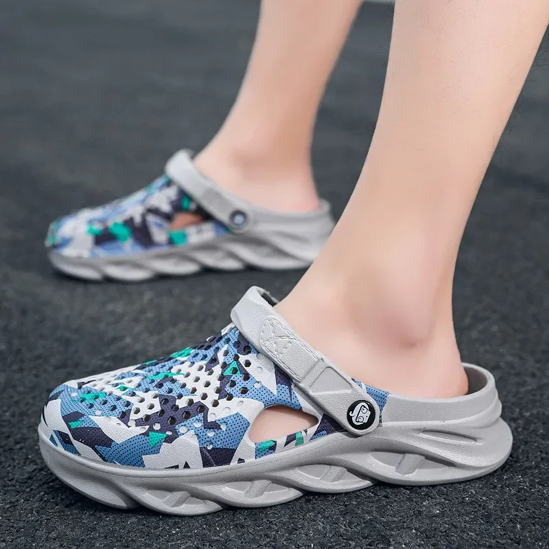 Letnie sandały outdoorowe unisex moda męska kapcie na platformie damskie plażowe Eva Sole Slide Sandal drewniaki