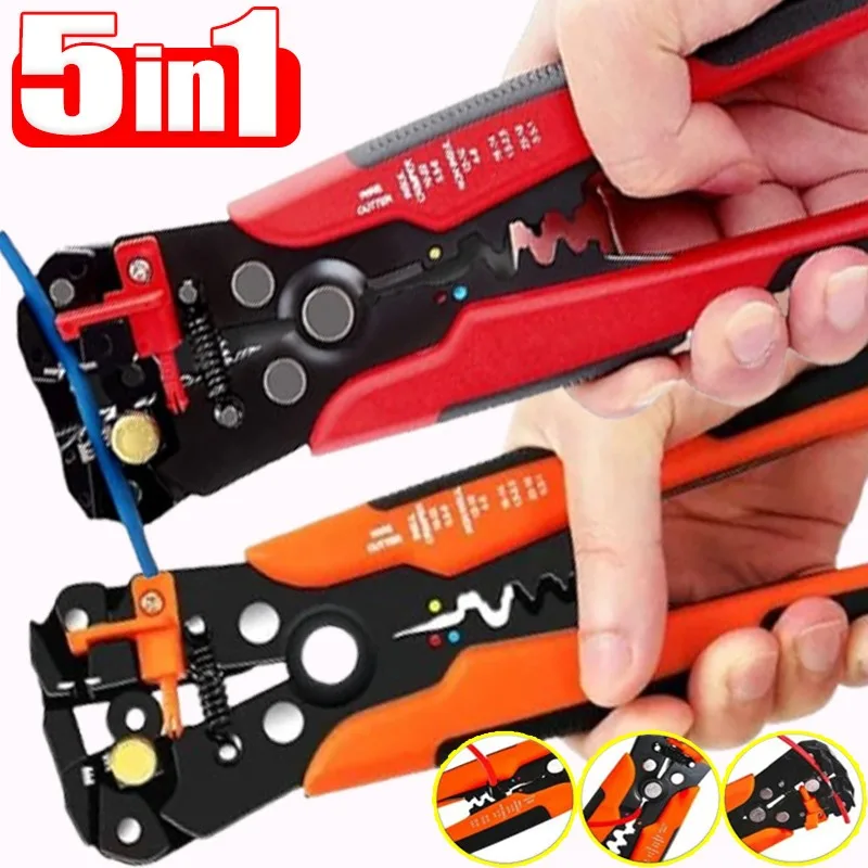 

5in1 Wire Stripper Self-adjusting Cable Cutter Automatic Wire Stripping Pliers Crimper Cable Cutter Electrician Repair Hand Tool