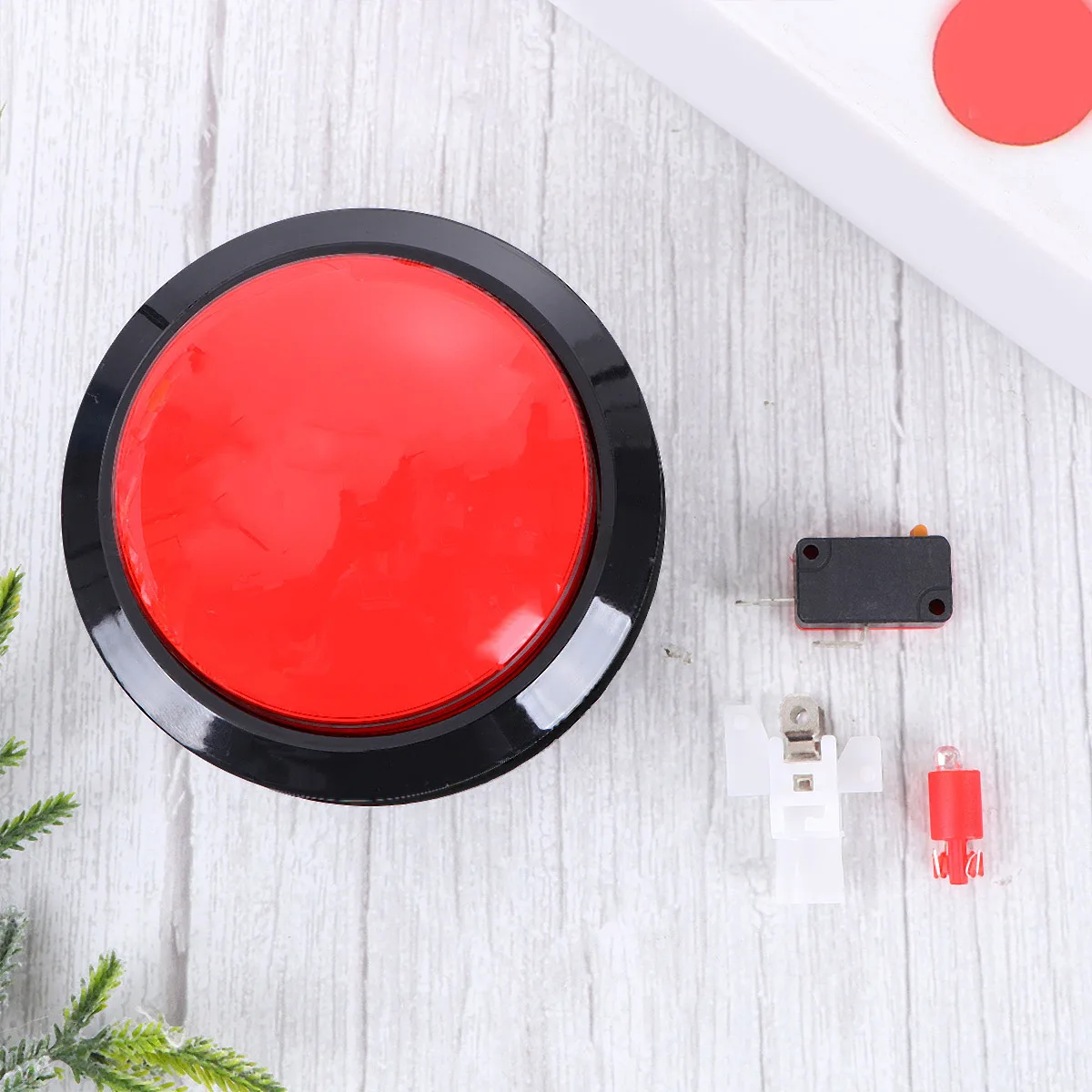 2 pezzi di risposta del gioco cicalino di risposta elettronico con allarme sonoro leggero pulsante grande digitale rosso blu per la competizione di feste in classe