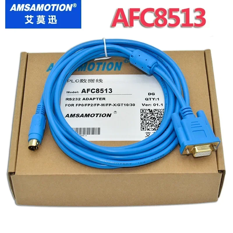 AFC8513 adecuado para Nais Panasonic FP0 FP2 FP-M FP-X FP-E FP-G Series Cable de programación PLC compatible con WIN7/XP