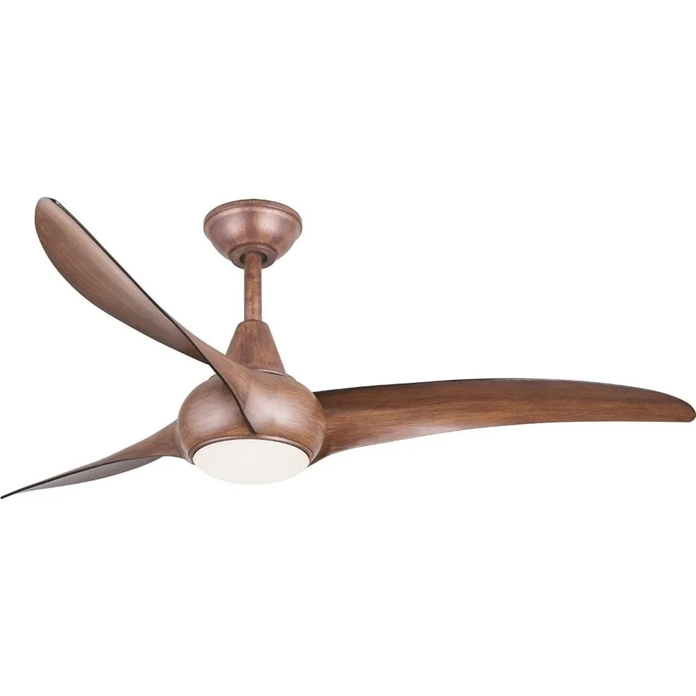 F844-DK Light Wave 52 Inch Ceiling Fan with LED Light Kit, Brown Distressed Koa Finish