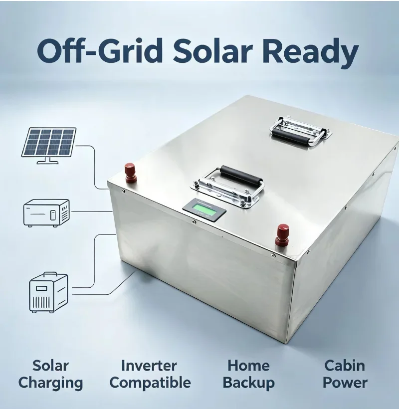 24V Li-ion Battery 50Ah-500Ah Built-in BMS Rechargeable Lithium Battery Pack for RV Solar Energy Storage System