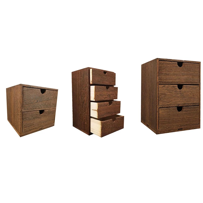 

Wooden Box Storage Drawer Wooden Chest Of Drawers Jewelry Cosmetics Organizer Office Home Decoration Storage Box