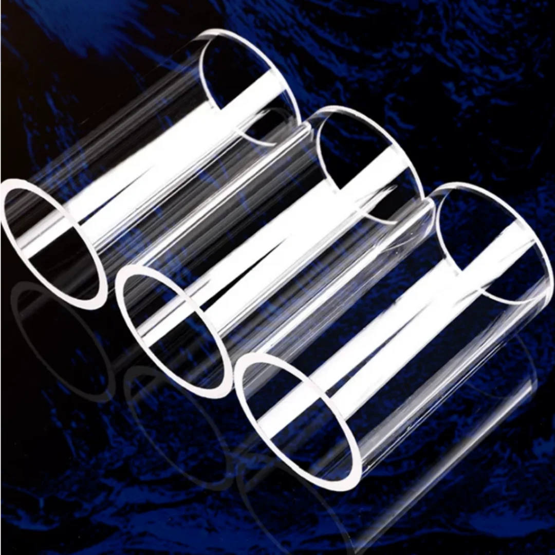 Quartz Glass Sight Window Tube OD 45-220mm High Pressure Explosion-Proof Sight Glass Light Transmission for Industrial & Lab Use