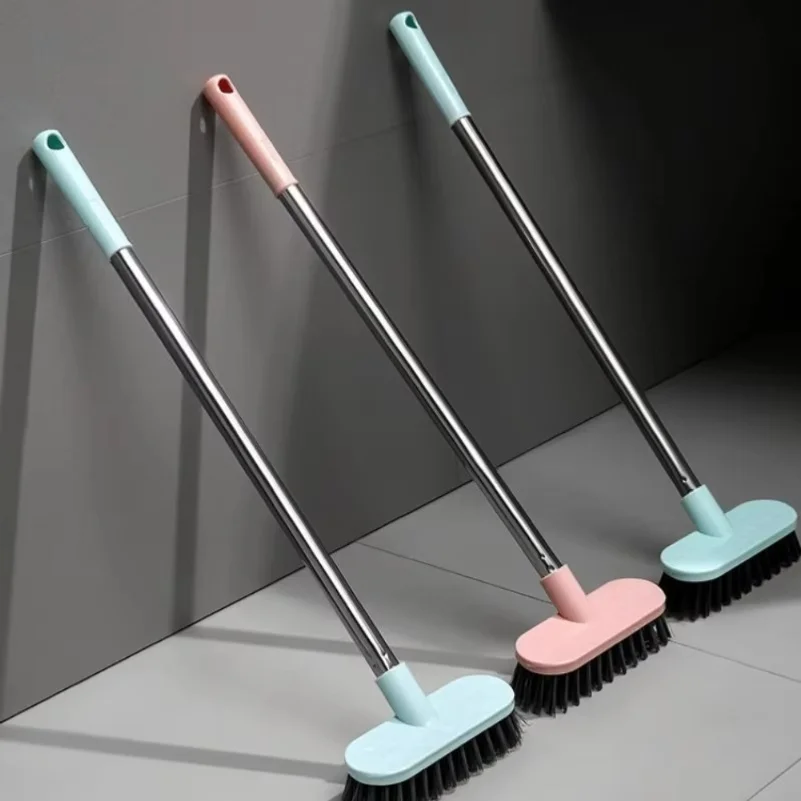 Floor Scrub Brush with Long Handle,Multi-Purpose Heavy Duty Hardwood Floor Scrubber,Cleaning Balcony Patio Garage Outdoor/Indoor