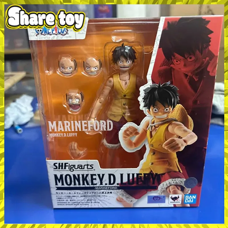 

Bandai S.H.Figuarts One Piece Monkey D Luffy Marineford Battle Action Figure Movable Collectible Model PVC Toys For Boys Gift