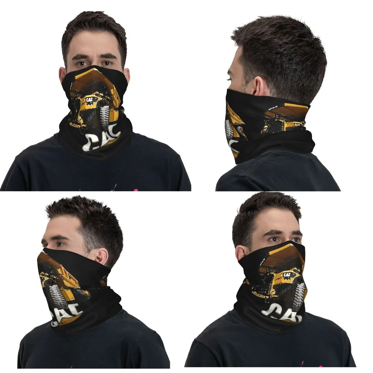 Cat-caterpillar Logo Bandana Neck Cover Printed Wrap Scarf Multi-use Balaclava Cycling For Men Women Adult Windproof