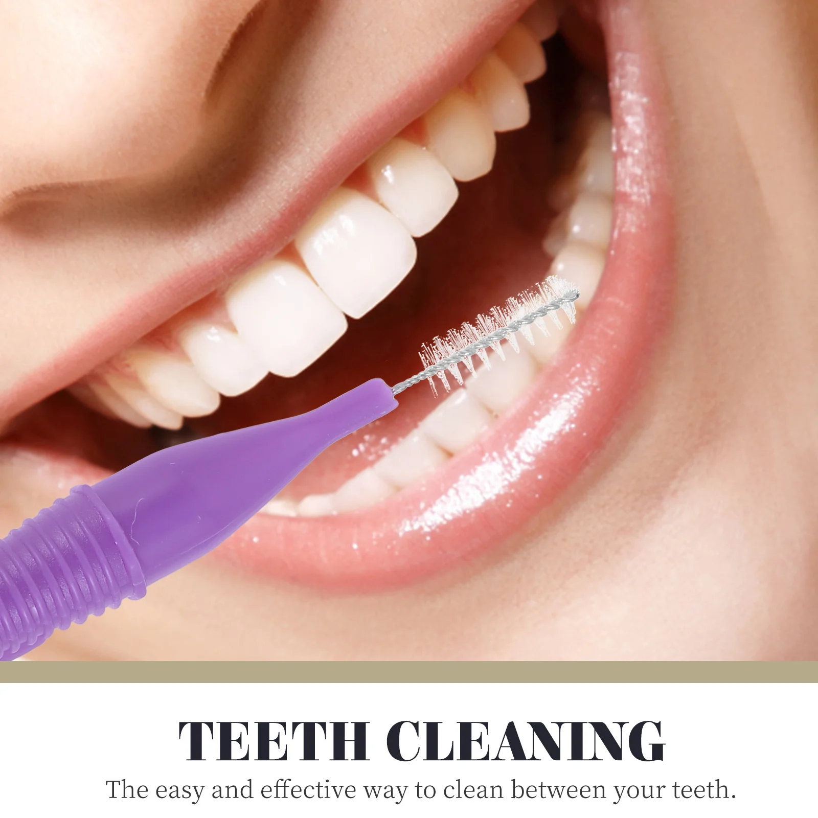 

10pcs Interdental Brush Set Purple Portable Teeth Cleaning Tool For Food Debris Removal Floss Pick Oral Care Dental Hygiene Tool