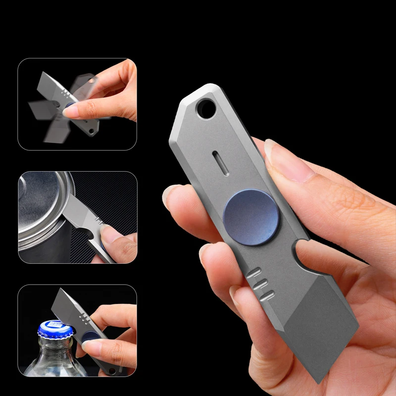 

Открытый титановый сплав монтировка многофункциональная отвертка палец гироскоп портативная открывалка для бутылок игрушка EDC брелок инструмент