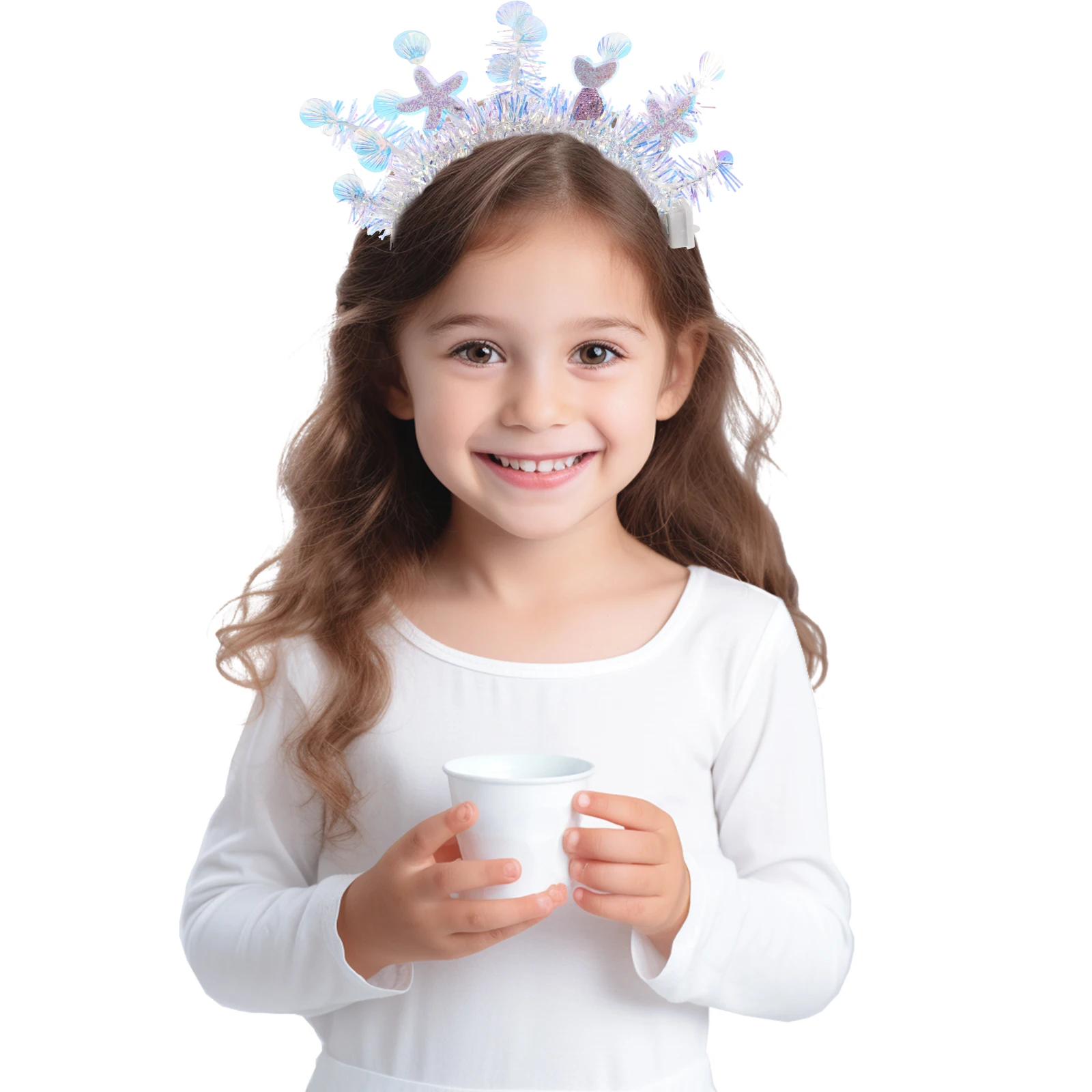 

Mermaid Glowing Headdress Little Costume Accessories Hair Headbands for