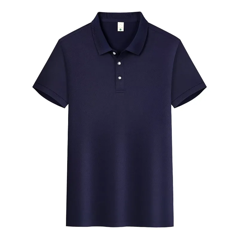 Mens Polo Shirt And T Shirt Summer Short Sleeve Cool Feeling Ice Silk Business Casual Solid Color Collared Top