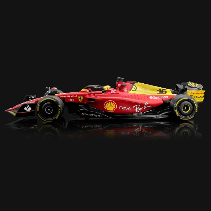 Bburago 1:18 2022 F1-75 F1 #16 Charles Leclerc Monza Centennial Formula Car Static Die Cast Vehicles Collectible Model Car Toys