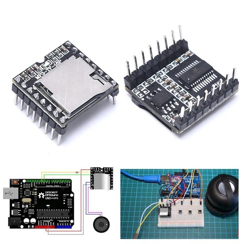 Mini MP3 Player Module TF Card U Disk Mini MP3 Player Audio Voice Module Board For Arduino DF Play Wholesale