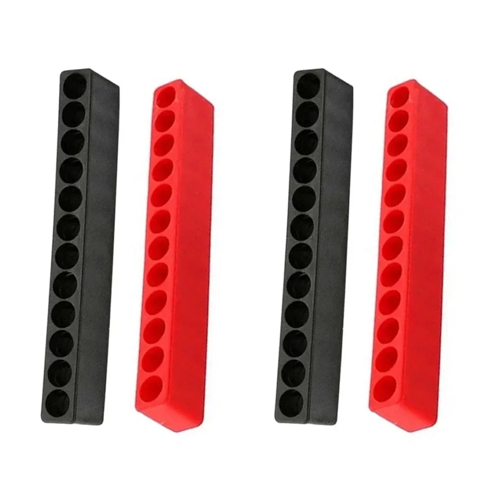 Screwdriver Storage Bit Holder Holder 4pcs Black Red Hexagonal Shank Plastic Screwdriver Bit Holder Hand Tools
