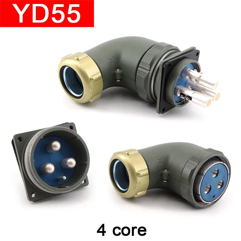 

Waterproof Aviation Plug Connector 4-Core YD55K4TR YD55J4Z YD55K4TS Elbow Type YD55 Elbow plug YD55-4 core socket 4Pin 4 core