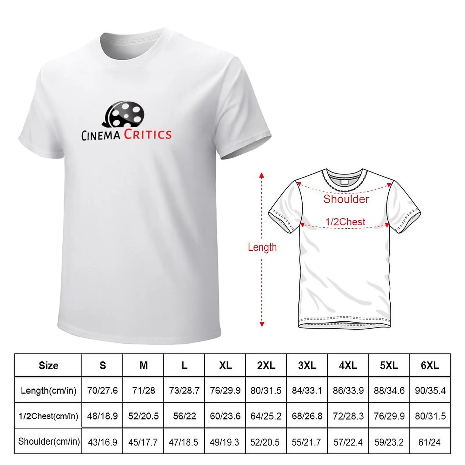 Cinema Critics Logo T-Shirt customs design your own blanks Blouse mens plain t shirts