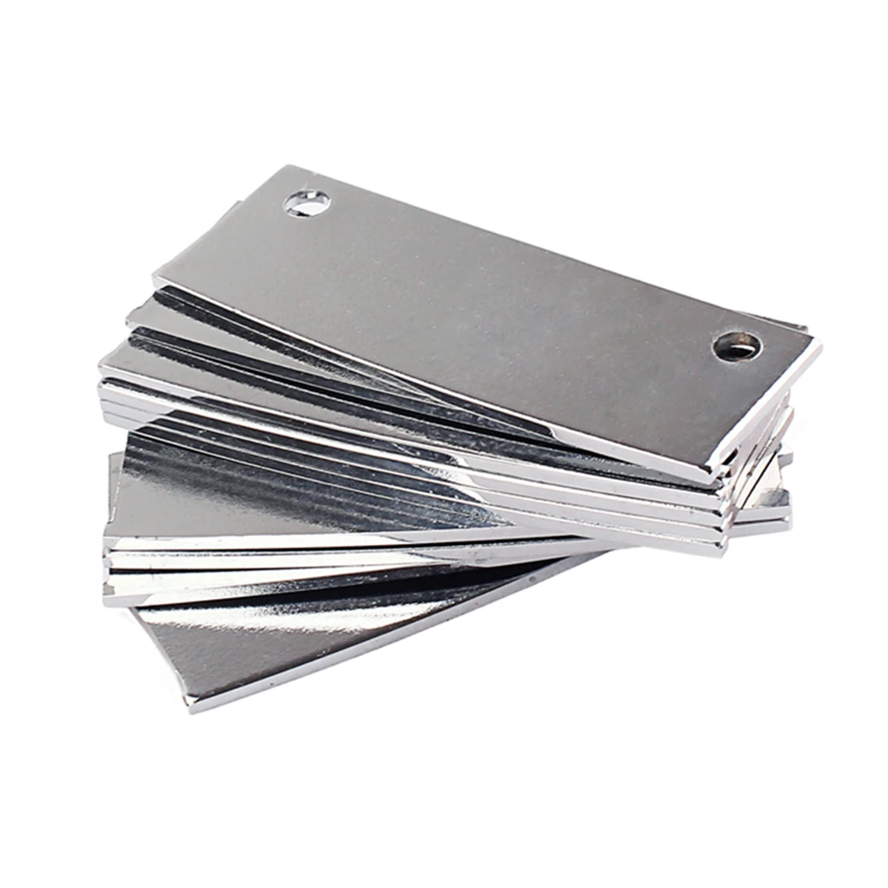 

10 pcs Guitar Dual Hot Rail Humbucker Pickup Blades Replacement St Electric Bass Anti-Corrosion Chrome Plated Metal Rails