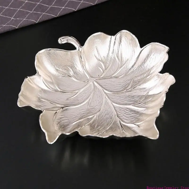 E1PE Decorative Shaped Jewelry Tray Zinc Alloy Jewellery Storage Plate for Home