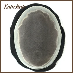 BMW Male Hair Prosthesis Men Toupee Mono&Soft PU Breathable&Durable Men Toupee 100% Indian Human Hair Replacement Systemes Unit