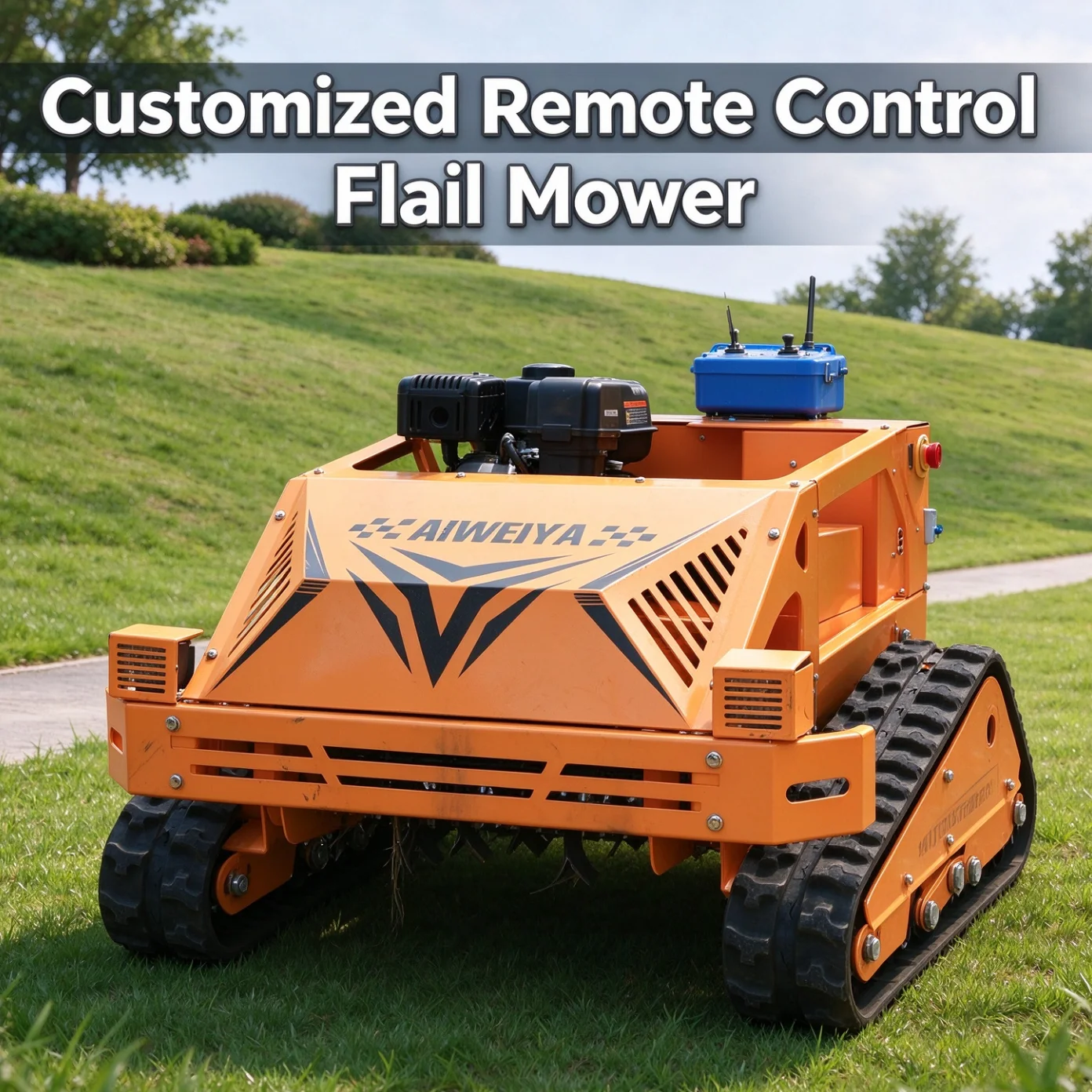 Customized Bestseller Industrial Gas Flail Mower Robot Zero Turn Lawn Mower Strong Power For Large Mountain Ranch Land