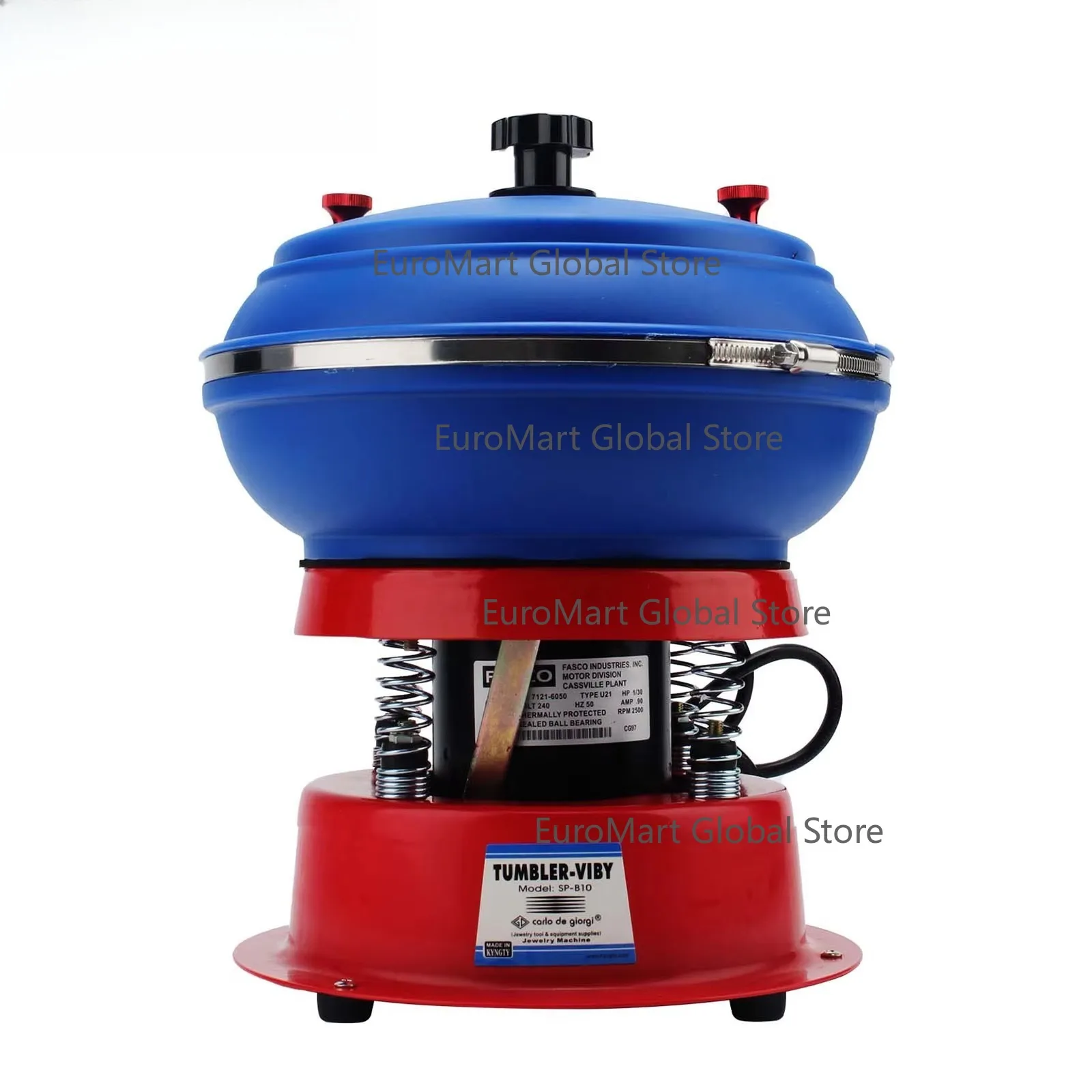 3kg Capacity Pu Rubber Barrel Vibrating Polisher Vibratory Polishing Machine Metal Polishing Machine for Jewelry Gemstone Rock