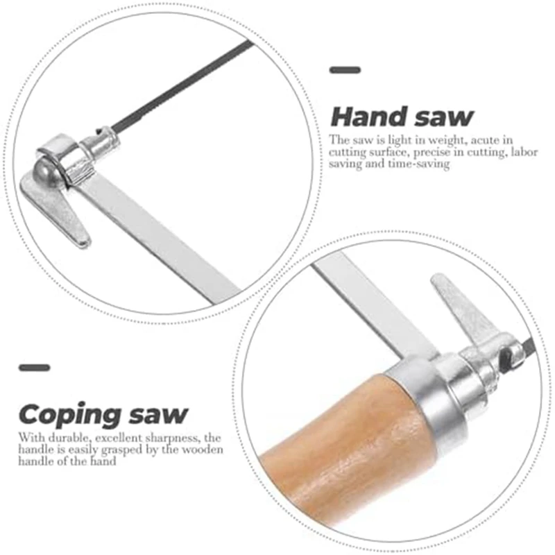 1 Set Engraving Saw Hand Tools Mini Hand Saw Fret Cutter For Woodworking Wooden Handle Pull Saw Manual Easy To Use