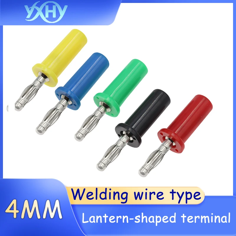 Pure copper 4mm banana plug welding wire type - Large current and high voltage integrated banana head lamp-shaped connector term