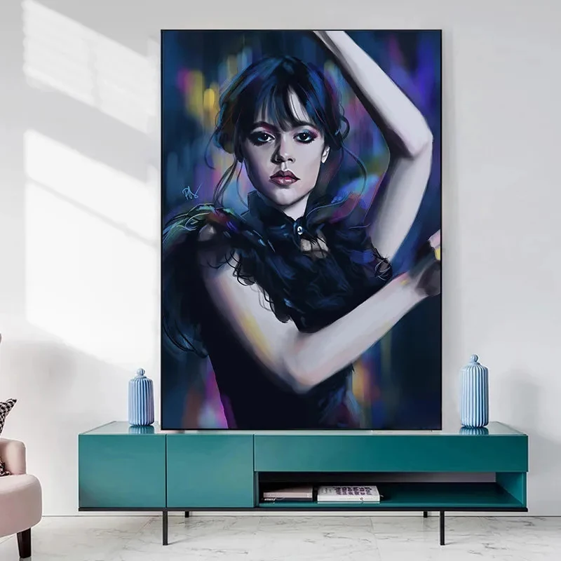 

Graffiti Wednesday Drama Poster Dancing Girl TV Show Canvas Painting Modern Wall Art Prints Picture for Room Home Decor Cuadros