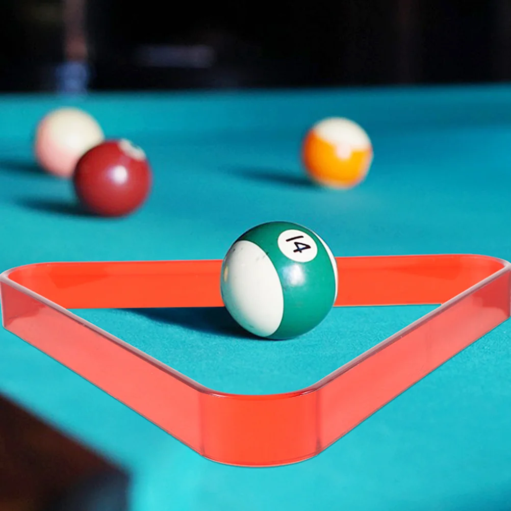 

2pcs Billiard Triangle Rack Large Size 2-1/4 Pool Table Accessory Durable PC Material Home Pub Game Room Mini Organizer Storage