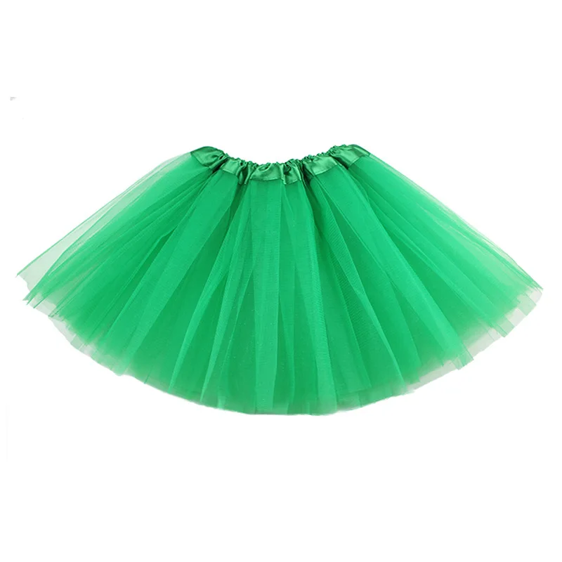 Grüner flauschiger Rock für Kinder und Erwachsene Frauen sexy kurzes Kleid Klee Cosplay Fee Kostüm irisches Festival Saint Patrick's Day