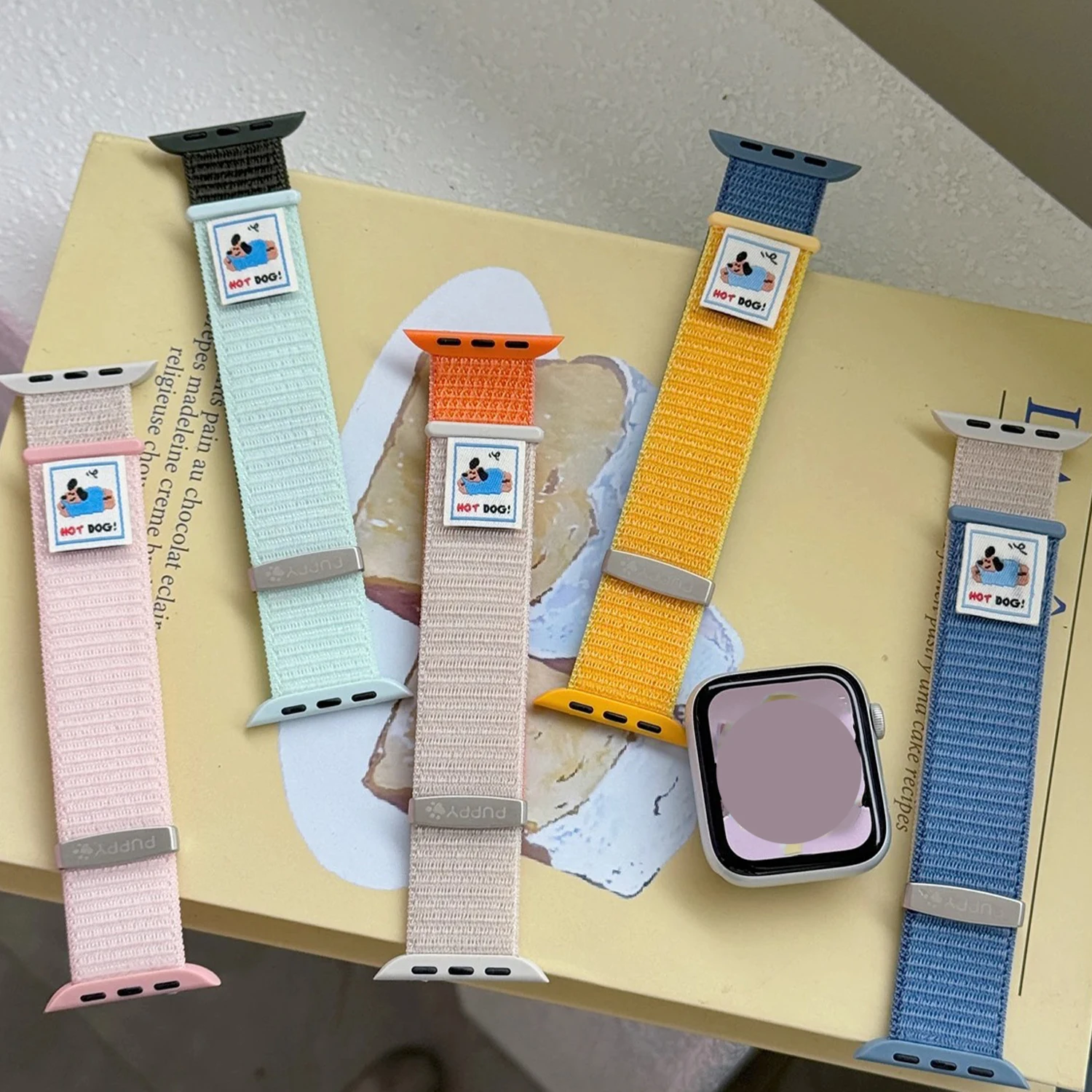 Nylon-Schlaufenarmband für IWatch 46 mm, 45 mm, 44 mm, 40 mm, 42 mm, 41 mm, niedliches verstellbares Schlaufenband für Apple Watch 11 10 9 8 7 6 5 Uhrenarmband