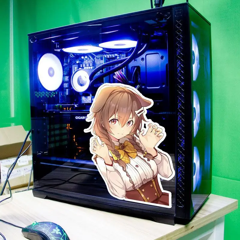 Computer Case Sticker DIY Computer Decoration HOLOLIVE Vtuber DIY Sticker Waterproof Removable Game Anime Cute Girl Sticker