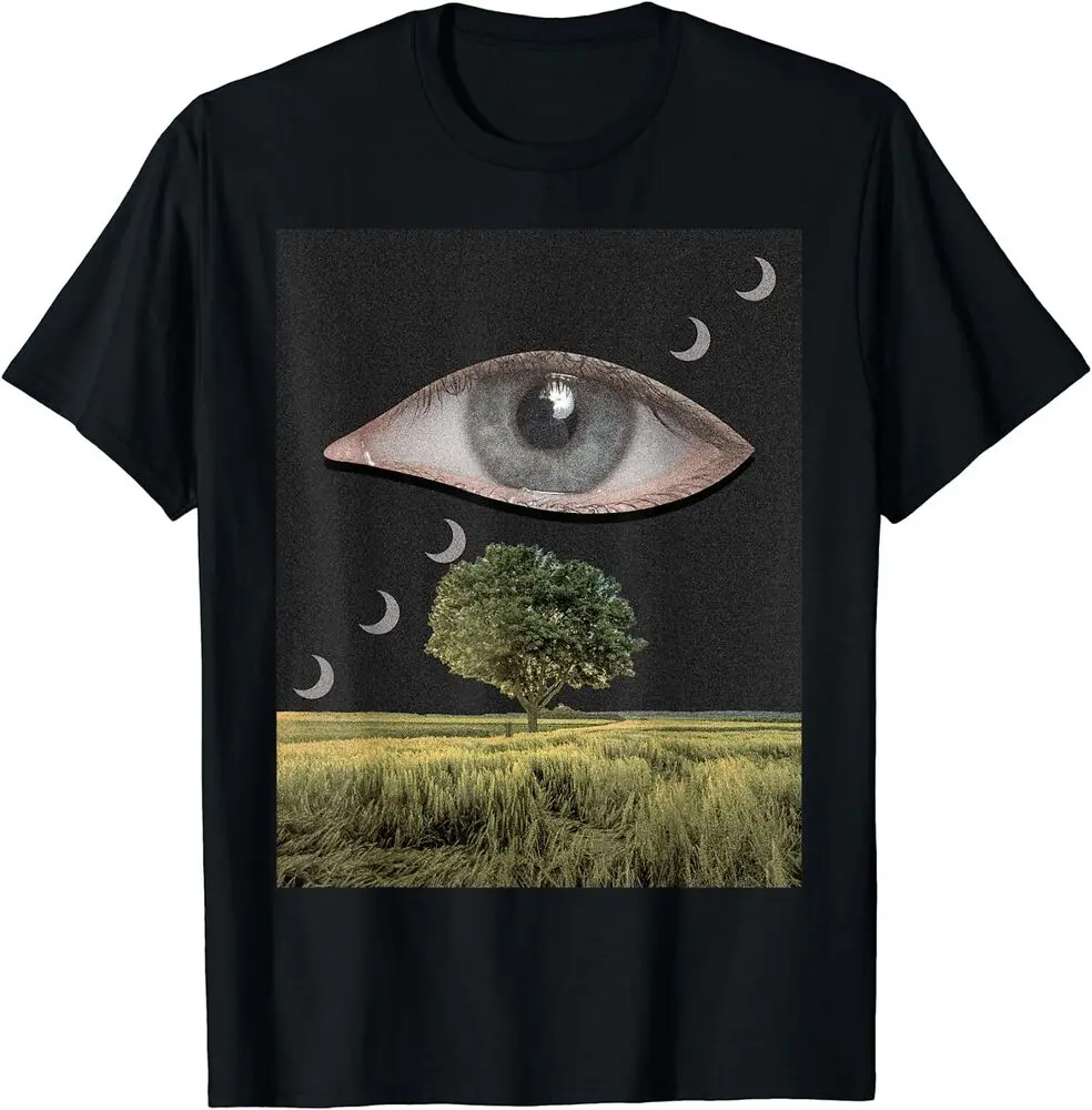 

Weirdcore Aesthetic Dreamcore Oddcore Eye And Crescent Moons T-Shirt For Man Woman Short Summer Tees Casual Cotton Luxury Brand