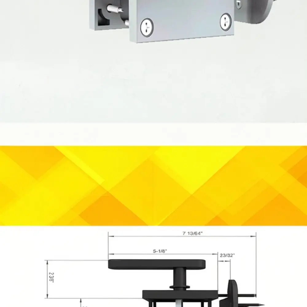 Heavy Duty Gate Latch Double Sided Aluminum Handle For Barn Door Wooden Fence Security Hardware Black Pull Lock
