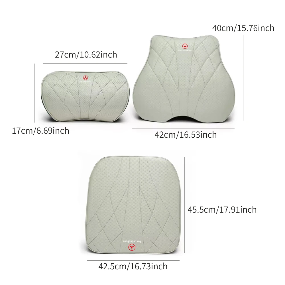 Car Neck Pillow Protection Lumbar Cushion Seat Breathable Mat For Mercedes Benz B/C/E/S Class A Class C200L GLC GLE CLA CLS AMG