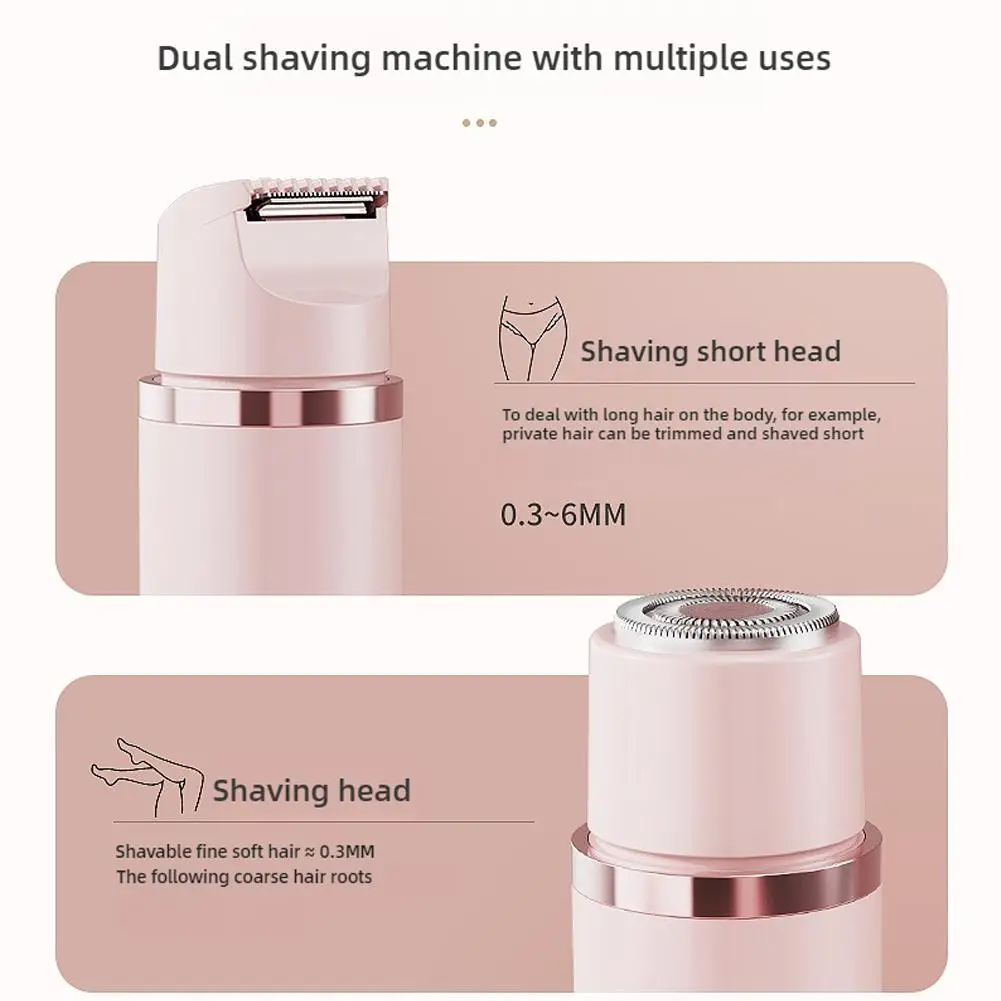 Dual Head Epilator 2025 for Women Cordless Epilators Hair Removal Electric Razor Hair Remover for Face Legs Arms Armpit Bikini