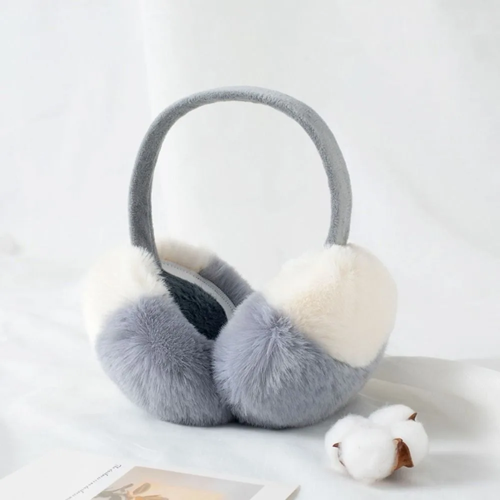 Portable Two Tone Earmuffs Windproof Soft Foldable Earmuffs Flexible Headband Dual Color Thermal Ear Covers Winter Season