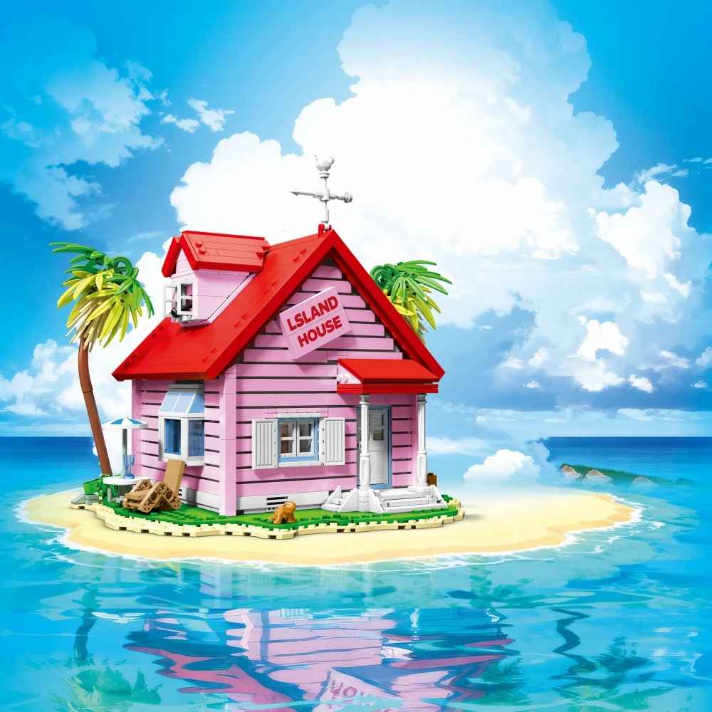 Kit de construcción de modelo de casa de isla creativa, Villa costera, cabina de madera, montaje DIY, juguetes de ladrillos para niños y niños, novedad de 2026