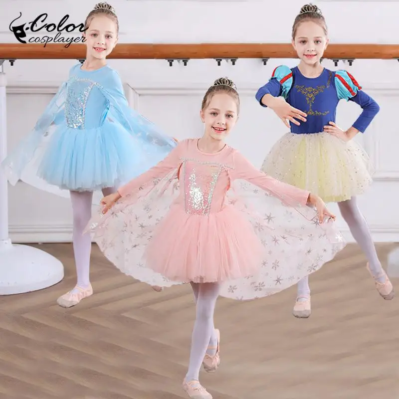 

Children Dance Costumes Girl Princess Cosplay Dress Up Summer Lace Skirt Ballet Skirts Girls Stage Performances Jumpsuit Clothes